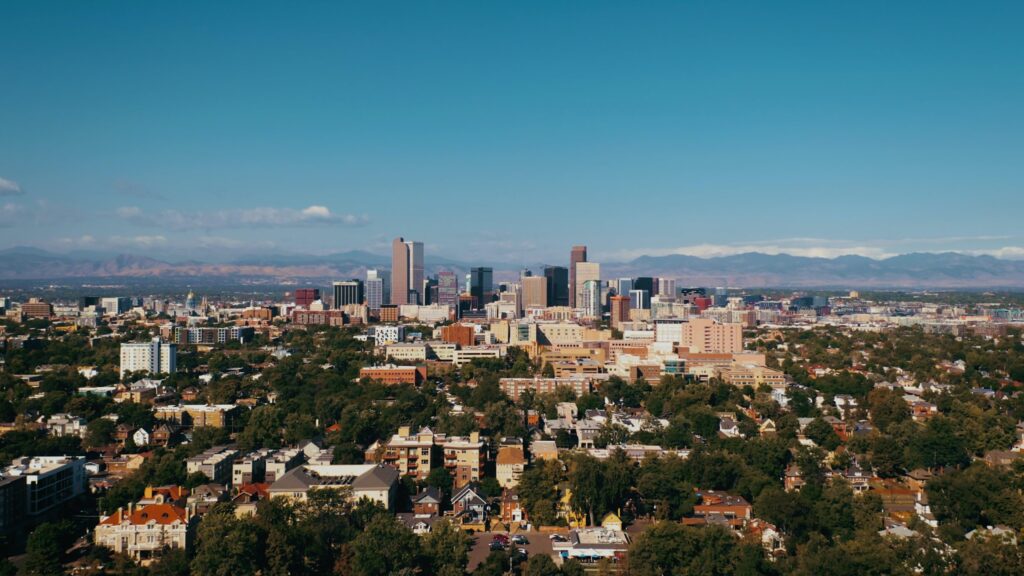 Aeriel shot of Lakewood, Colorado