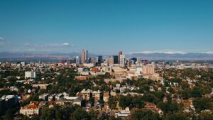 Aeriel shot of Lakewood, Colorado