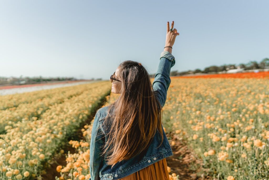 Happy Girl In Field